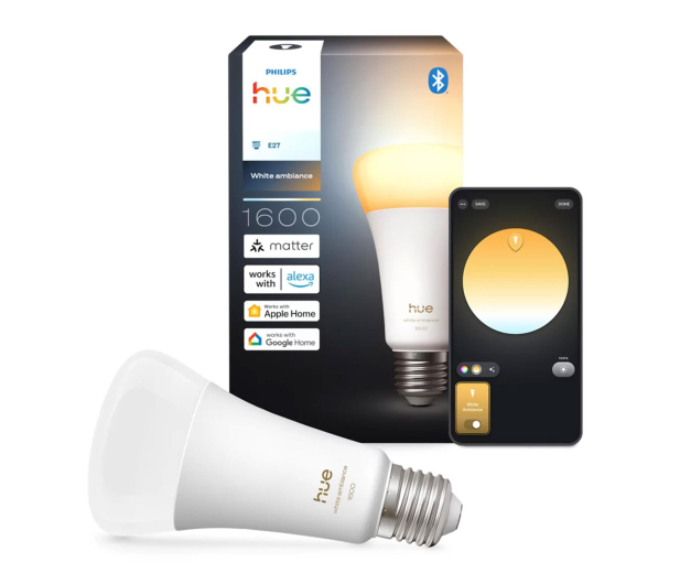 Philips Hue Inteligentna żarówka White Ambiance A67 E27 - 1600lm - 1490234 - zdjęcie 3